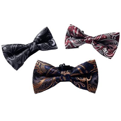 China Factory Verified Cashew Flower Polyester Custom Bow Tie for sale