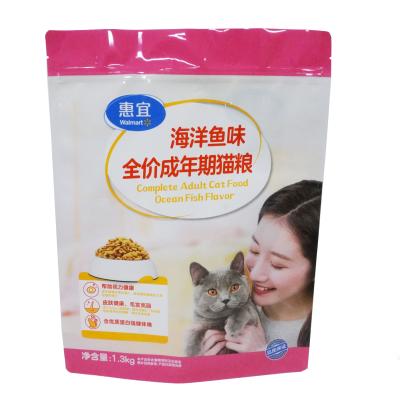 China Security Custom Design Pet Food Zipper Pet Food Packaging Bag Resealable Pet Food Bag With Side Corner Buckle for sale