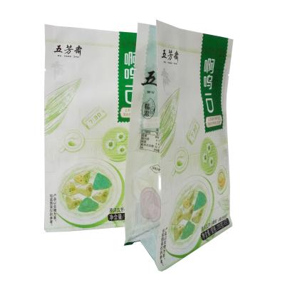 China Customized Moisture Proof Food Grade Side Stand Transparent Laminated Pouches of Frozen Rice Dumpling Plastic Packaging Bags for sale