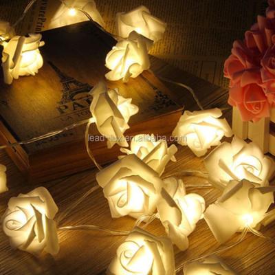 China 2.5m Christmas Indoor Decor LED Flower Battery Operated Flower Strands Electric String Lights for sale