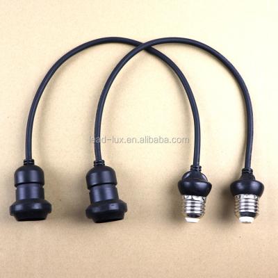 China Home Length Customizing Black E27 Cable Plugs Scallop Dropper for sale