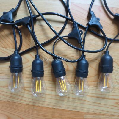 China Outdoor Use Pure Copper IP 67 Cable 2 Wire LED Rubber Belt Light With E27 Sockets Holiday Festoon Light for sale