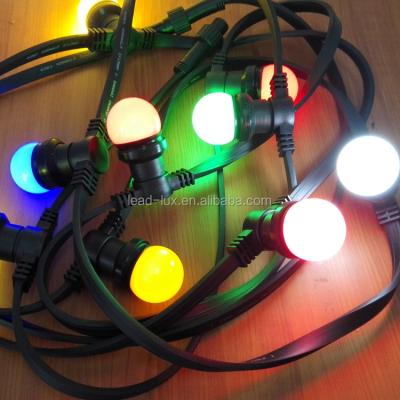 China Commercial Grade E27 Flat Bulb String Light Indoor Rubber Belt Festoon Lighting for sale