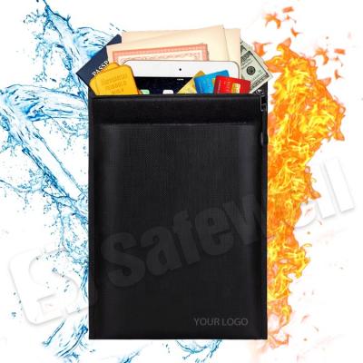 China SWFB-05 new type waterproof fireproof fiberglass money document bag for sale