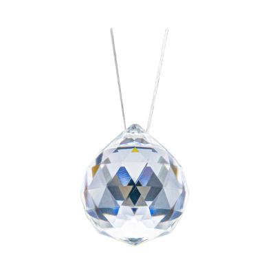 China Europe Wholesale 40mm Crystal Glass Prism Decorative Faceted Ball For Chandelier for sale