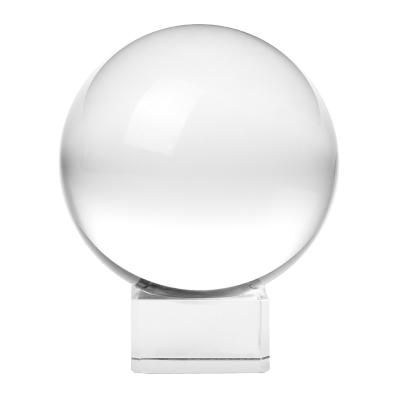 China Europe Hot Sale 100mm Fengshui Style K9 Glass Clear Sphere Crystal Ball With Stand for sale