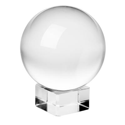 China Europe Best Quality 3inch(80mm) Glass K9 Crystal Ball Clear With Stand For Photography for sale