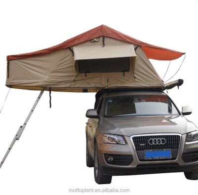 China Aluminum Lengthen Canvas 280GSM Sun Proof Tents Folding Motorhome Roof Top Tent For Sale for sale