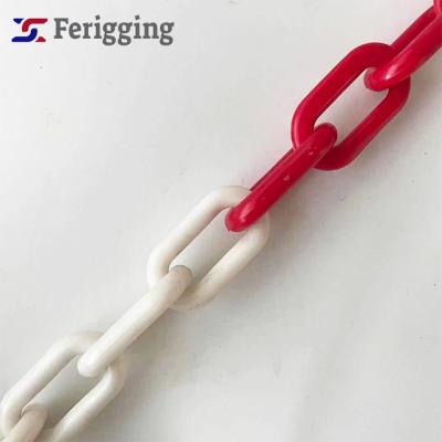 China Traffic road 6mm Safety Chain/traffic Road/white-red PE Chain Plastic Chain For Traffic Road for sale