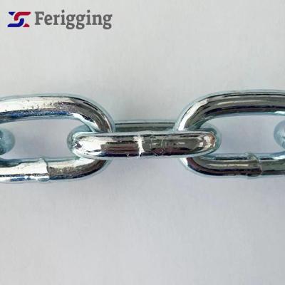 China Guardrails 1/2 13mm Q235/Q195(G30)NACM90 Blue Zinc Smooth Welding America Standard  Proof Coil Chain for sale