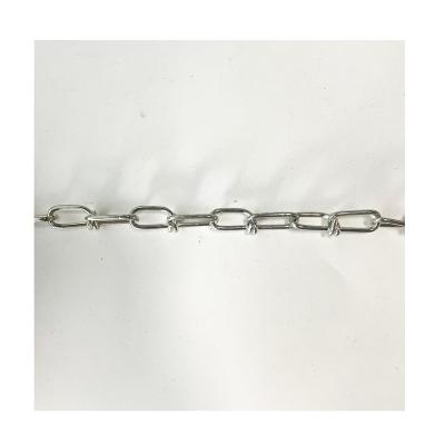 China Hang etc. 1.4mm-5.0mm Low Carbon Steel Zinc Double Loop Chain Din5686 Double Loop Weldless Chain for sale