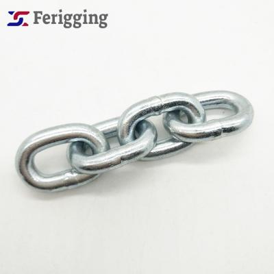 China Guardrails 5mm Low Carbon Steel Galvanized DIN5685a/c Germany Standard Short Link Chain For Guardrails for sale