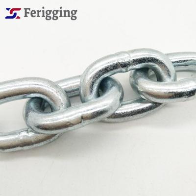 China Guardrails 8mm Low Carbon Steel Galvanized DIN5685a/c Germany Standard Short Link Chain For Guardrails for sale