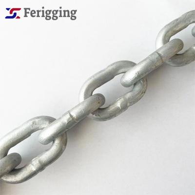 China Guardrails 4mm-26mm Low Carbon Steel Hot-dip Galvanized Din764 Germany Standard Medium Link Chain For Industrial for sale