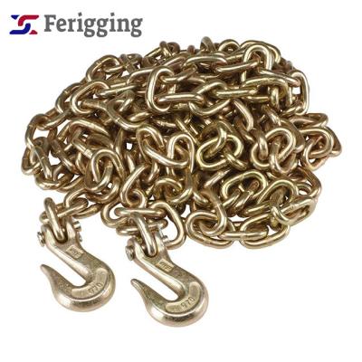 China Car 7mm High Tensile ASTM90 Standard G70 Galvanized Welded Short Link Alloy Transport Chain for sale