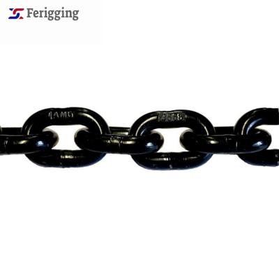 China Overhead Lifting 6mm High Strength EN818-2 G80 20Mn2 Blacken Alloy Overhead Lifting Chain for sale