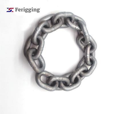 China Overhead Lifting 16mm High Tensile EN818-2 G80 Hot-dip Galvanized Welded Short Link Alloy Lifting Chain for sale