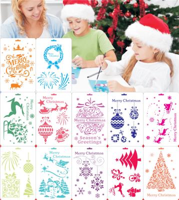 China Sustainable Printer Christmas Tree Stencil Decor Drawing Custom Stencils For Kids for sale