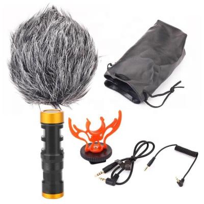 China Shotgun Supercardioid Condenser Video MIC With Shock Mount Windshield 3.5mm Microphone Jack Phone Camera Universal Shotgun for sale