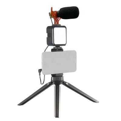 China PORTABLE live broadcast youtube tripod stand camera light and microphone kit for sale