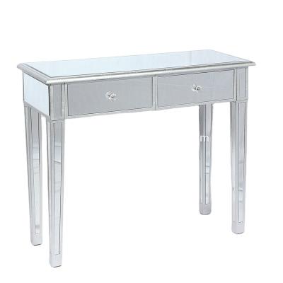 China Modern Popular Modern Silver Aluminum Mirrored Console Table for sale