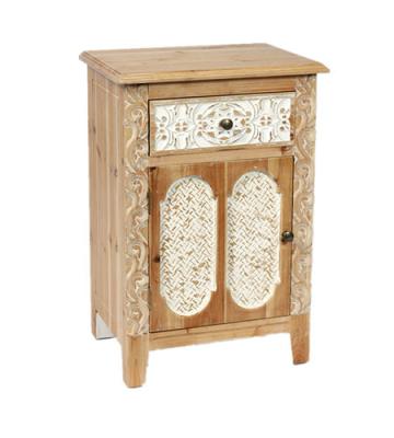 China Chinese Wholesale Eco-friendly Manufacturer Shabby Distressed Wooden Storage Cabinet with 1 Drawer and 1 Door for sale