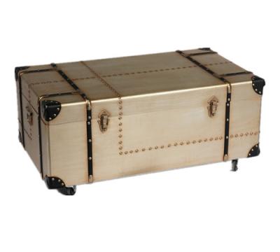 China Sustainable Industrial Vintage Furniture Metal Trunk Box For Wholesale for sale