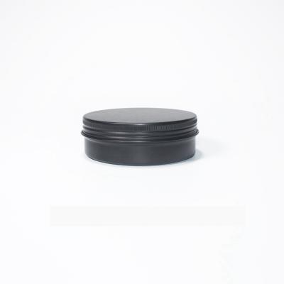 China Black 100ml Cosmetic Tin Box Tin Container Aluminum Screw Lid Tea Candy Mint Lip Balm... for sale