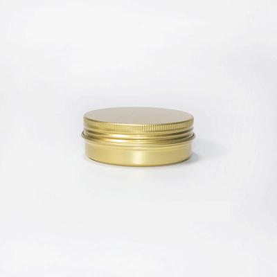 China Tea Candy Mint Lip Balm Cosmetic Empty 60ml Gold...Color Aluminum Tin Box Tin Jar For Packaging for sale