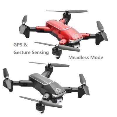 China UAV90080 HD 4K Headless Single Camera GPS Brushless Electric Single Antenna 2.4G Smart Follow Global UFO RC Drones Quadcopter Hot Seller for sale