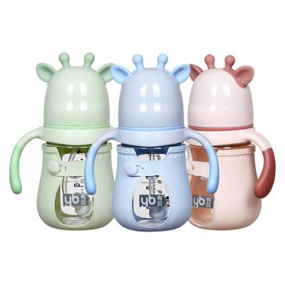 China BPA Free 2021 Hot New Design Cartoon Style Cute Baby Milk Bottle Feeding Bottle for sale