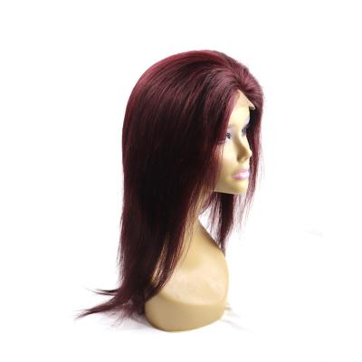 China Purple Human Hair Wig 99j Burgundy Straight Lace Front Wig Red Colored Brazilian Wig For Black Women for sale