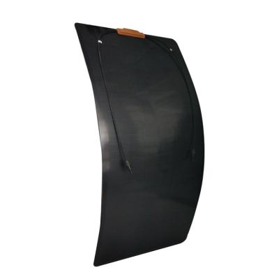 China 150w TPT Semi-Flexible Black 210mmx210mm Flexible Solar Panel for sale