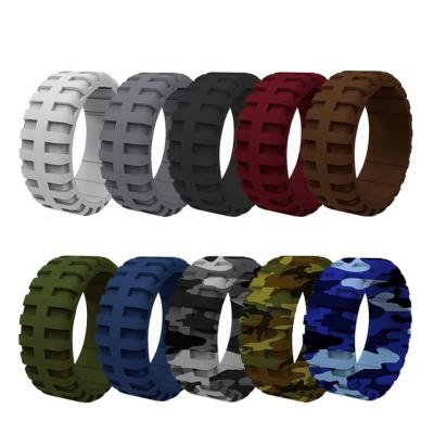 China New Design Tire Sports High Quality Custom Design Breathable Medical Grade Silicone Wedding Rings For Men for sale