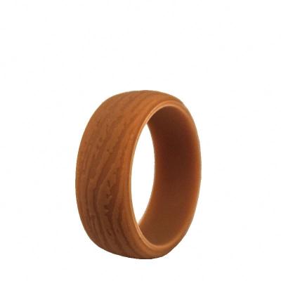 China Ring Because Him Silicone Bark Pattern Thanksgiving Day Promotion Silicone Wedding Ring for sale