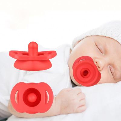 China New Food Grade Pop Silicone Baby Pacifier Anti-dirty Retractable Nipple for sale