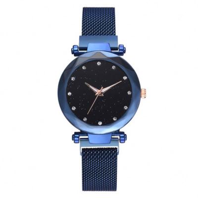 China Purple Lady Steel Strap Magnetic Buckle Strap Watch Crystal Star Sky Women Watches Full Calendar Fashion for sale