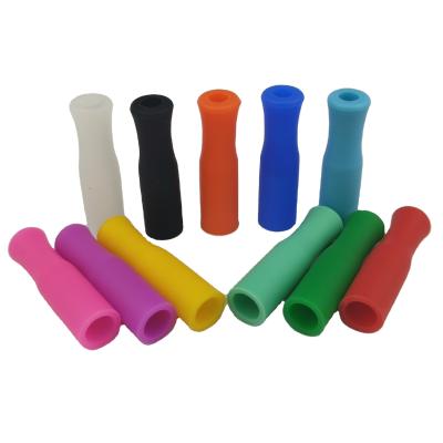 China Disposable Multicolor Silicone Straw Tips Food Grade Straws Covers Fit For 6mm 8mm Stainless Steel Straws for sale