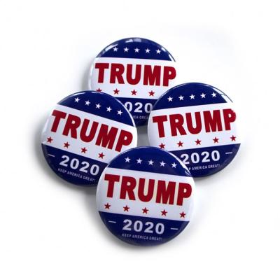 China 3D Factory Custom Thumbs Up 2020 Campaign Button Pins, Keep America Trump Large Tinplate Button Badge 58mm For Promotional Gifts for sale