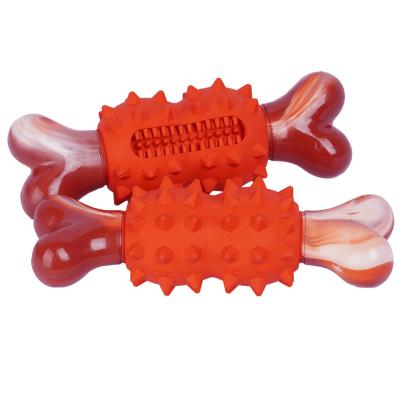 China Viable Beef Flavored Dog Bone Toys For Intense Chewing Toys Durable Rubber Nylon Chewing Bones For Training And Cleaning Teeth, for sale