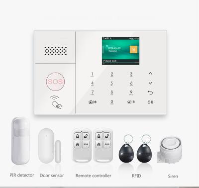 China Wireless Alarm System SOS RFID Alexa Arm Disarm Command Burglar GSM Alarm Protection Tuya Smart GSM SMS Home Phone Call Home Automation Alarm System Security for sale