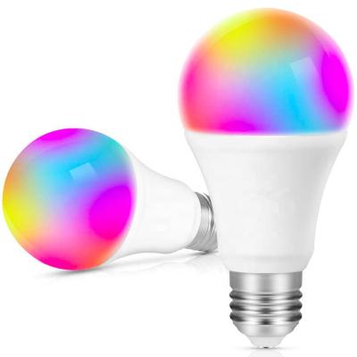 China Office Alexa 2020 and Google Home CCT+RGB Dimmable Sync Wireless Remote Control Scheduling Smart Bulb with E27 Connector for sale