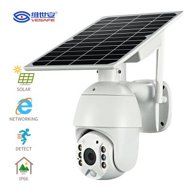 China VESAFE Starlight 2mp ip66 4G camara Network alarm motion ptz outdoor 1080P HD ip Low battery cctv solar WiFi camera for sale