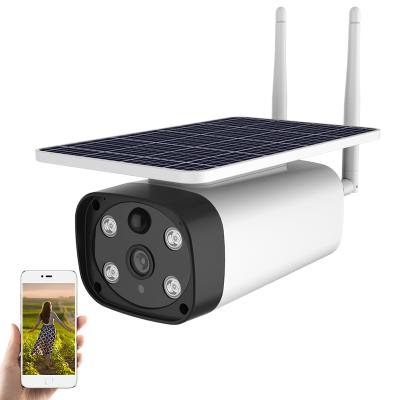 China VESAFE Outdoor Solar Security Camera 1080P Wireless 4G Camera Solar Panel Bullet PIR Motion Camera for sale