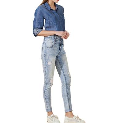 China High quality QUICK DRY solid color pants stretch jeans pencil pants skinny jeans for sale