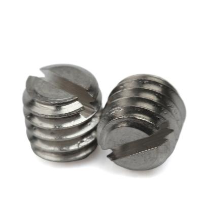 China 304 Stainless Steel Round Slotted Set Screws With Flat Point Worm Screw GB73 for sale