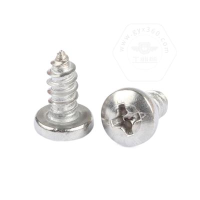 China Pan Cross Recessed Pan Head Tapping Screws GB845 ISO DIN7049 Phillips Self Tapping Screws for sale