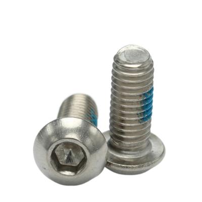 China Pan Hex Socket Screws Nylock Coating m3 m4 m5 m6 m8 304 Stainless Button Head Srews for sale