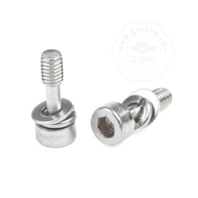 China Customized Round Hex Socket Head Reduced Leg Bolts With Spring Lock Wahsers Locking Bolts for sale