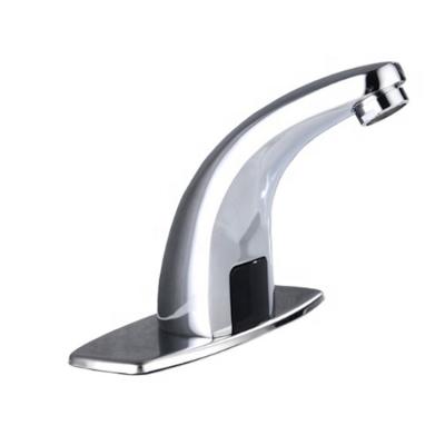 China Metered Brass Waterfall Basin Mixer Tap Automatic Infrared Sensor Faucets For Bathroom Hands Free Sensor Automatic Faucet for sale